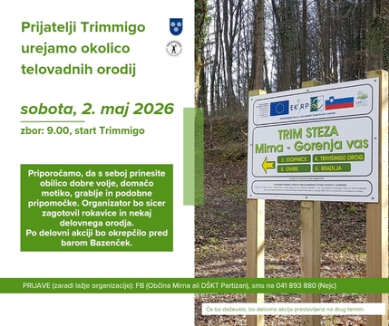 Uredimo okolico telovadnih orodij na Trimmigo