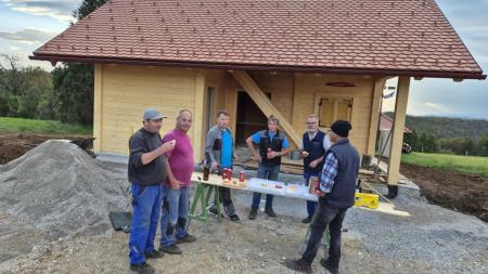 Vinogradniški hram - med gradnjo